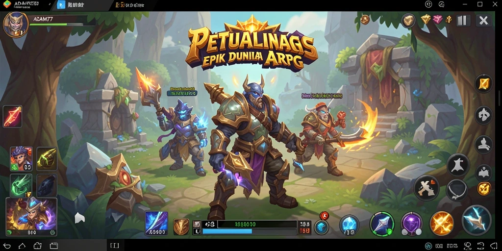 Tampilan gameplay seru dalam petualangan ARPG ADAM77.