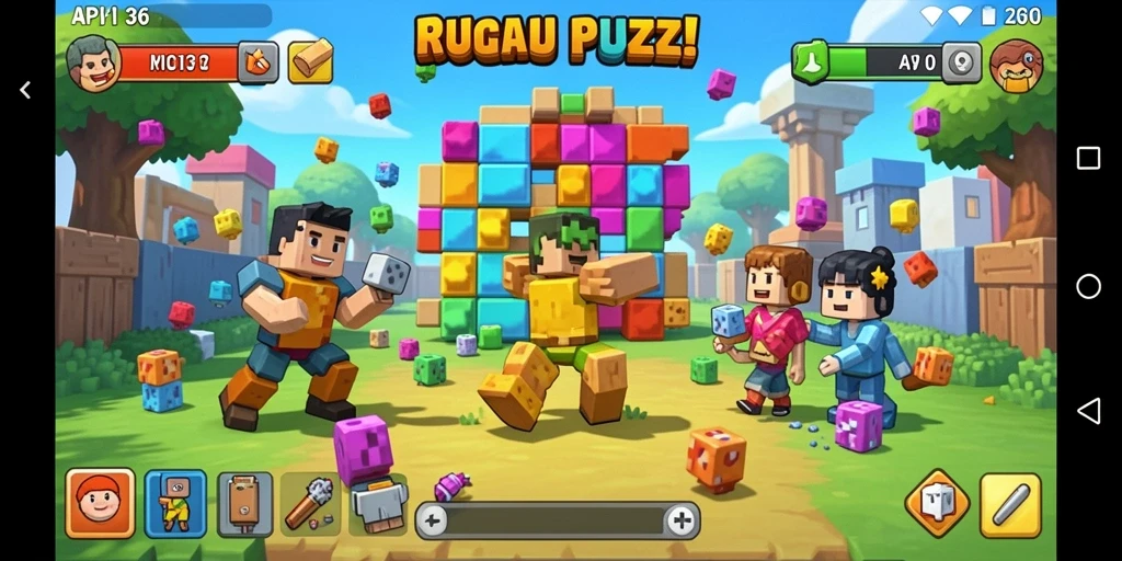 Tampilan gameplay seru API36 yang menantang logika.