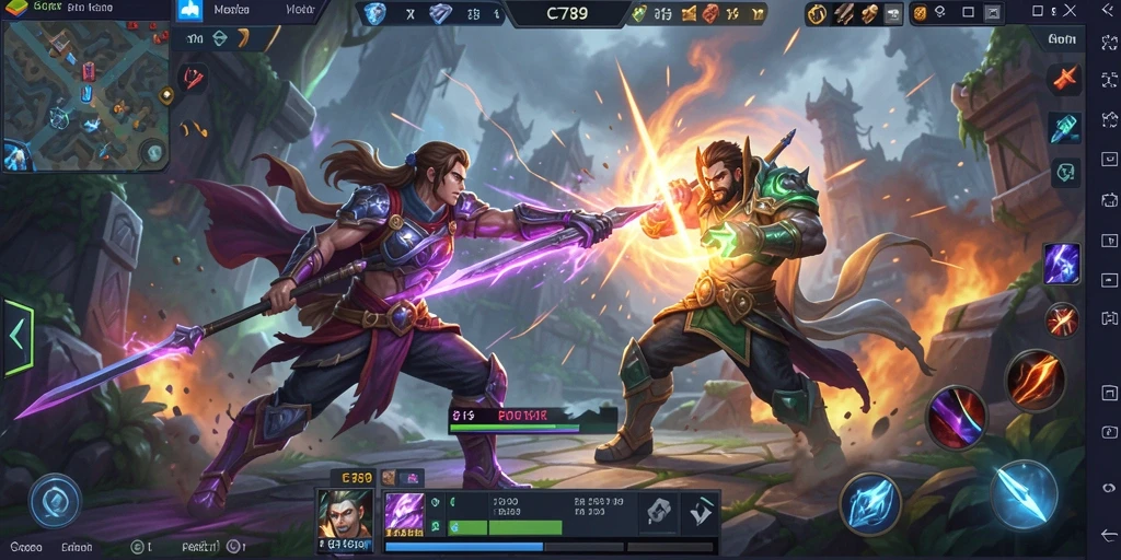 Gameplay seru C789 dalam pertarungan MOBA yang mendebarkan.