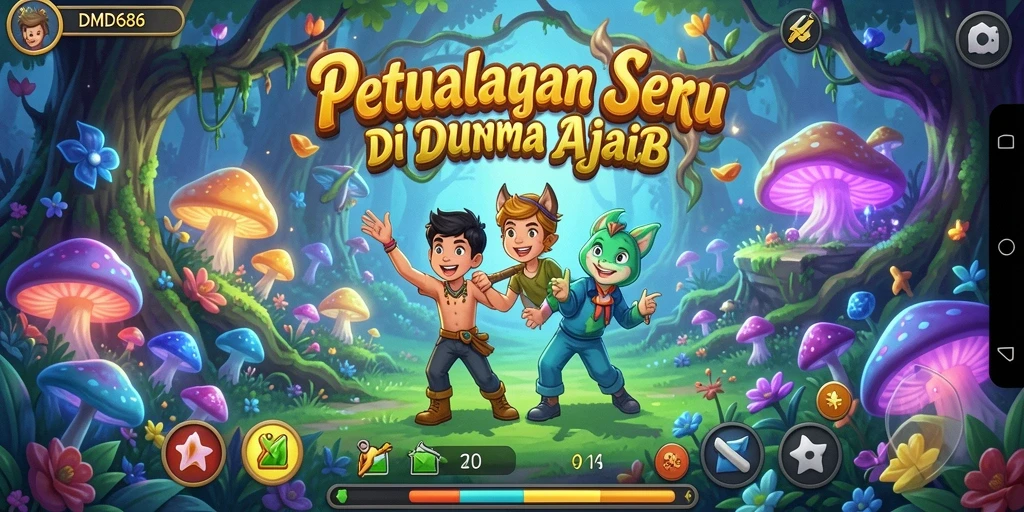 Screenshot DMD686 menampilkan gameplay penuh aksi dan petualangan yang seru.