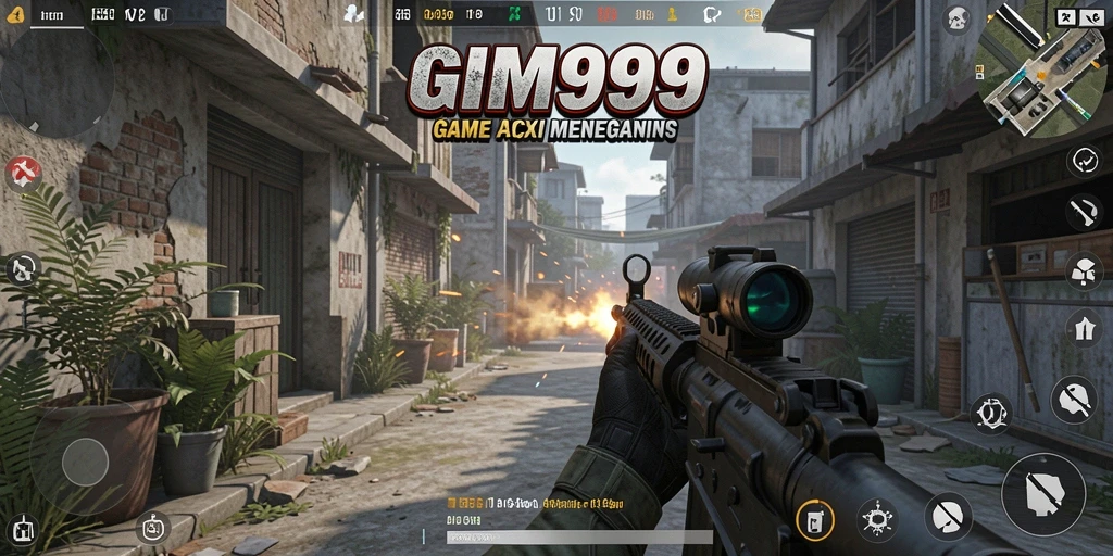 Gameplay FPS GIM999 yang penuh aksi dan strategi.