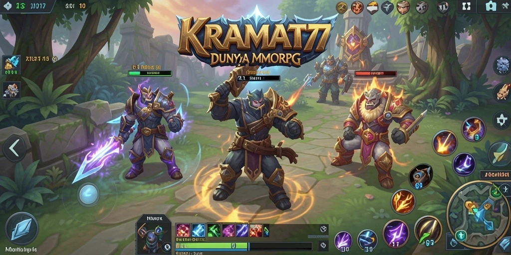 Screenshot gameplay KRAMAT77 menampilkan karakter beraksi dalam dunia MMORPG yang menawan.