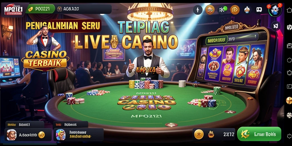Tampilan gameplay Live Casino MPO2121 yang mendebarkan dan interaktif.
