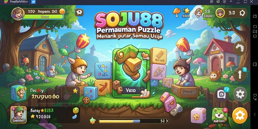 Screenshot menunjukkan gameplay menarik dari SOJU88 dengan puzzle yang menantang.